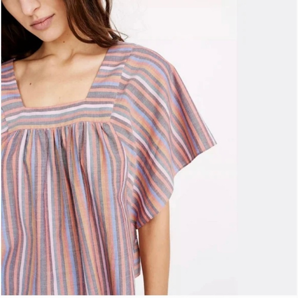 Madewell butterfly top and rainbow stripe Women’s Size Small